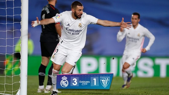 Benzema tỏa sáng, Real Madrid thắng nhọc 10 người của Athletic Bilbao